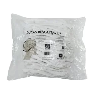 Touca Descartável Descarpack com 100 Unidades