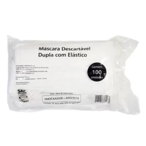 Máscara Dupla com Elástico Descarpack com 100 Unidades