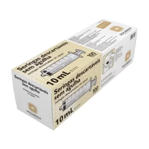 Seringa Hipodérmica Luer Lock 10ml Sem Agulha Descarpack com 100 Unidades