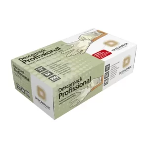 Luva de Látex Profissional Não Médica com Pó M Descarpack com 100 Unidades