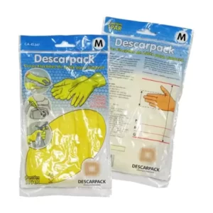 Luva de Látex para Limpeza P Descarpack com 1 Par