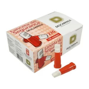 Lanceta de Segurança 23G Descarpack com 100 Unidades