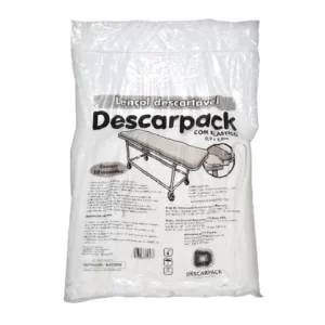 Lençol Descartável com Elástico Descarpack com 10 Unidades