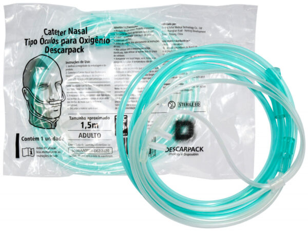 Cateter Nasal tipo óculos para Oxigênio